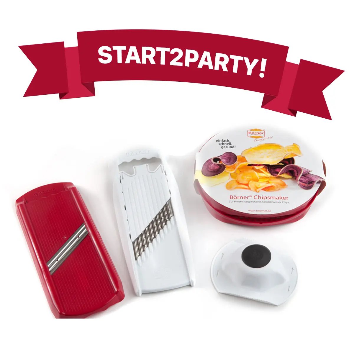 Start2Party! Dunne chips of wafeltjes van groenten... Börner Kitchentools