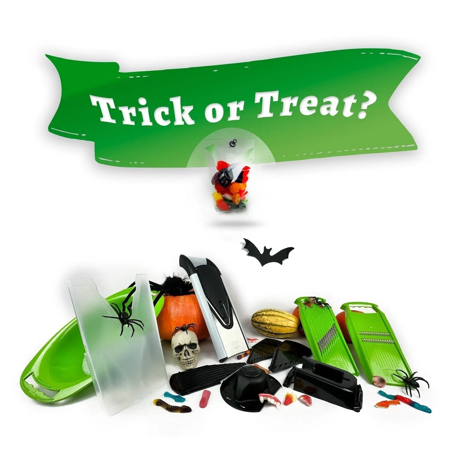 Halloween - Trick or Treat - Wit / Inox Börner Kitchentools